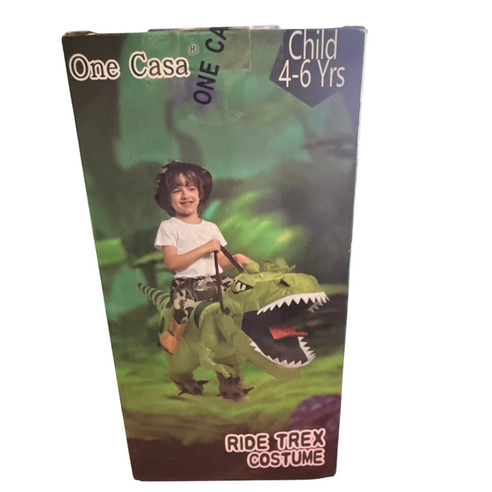 Kid's 4-6y inflatable "ride on" T-Rex costume NIB